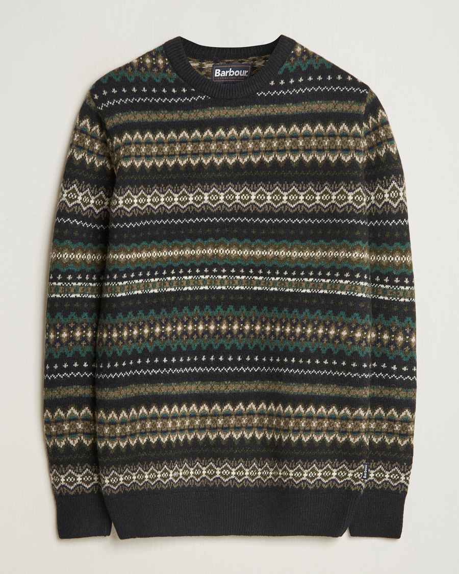 Herre | Trøjer | Barbour Lifestyle | Case Fairisle Crew Black