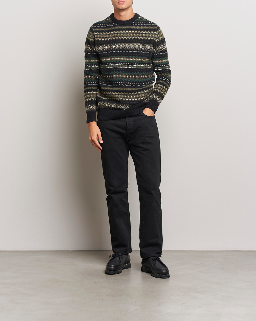 Herre | Trøjer | Barbour Lifestyle | Case Fairisle Crew Black