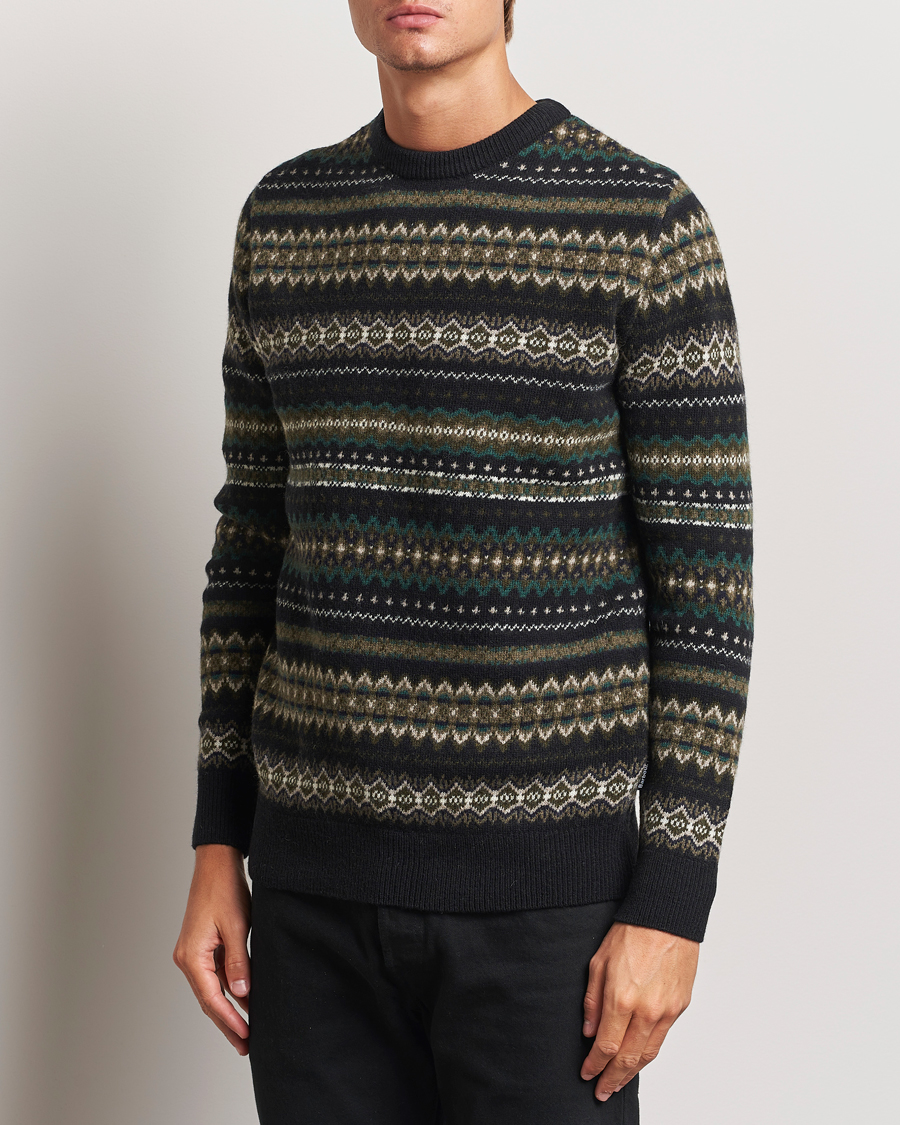 Herre | Trøjer | Barbour Lifestyle | Case Fairisle Crew Black