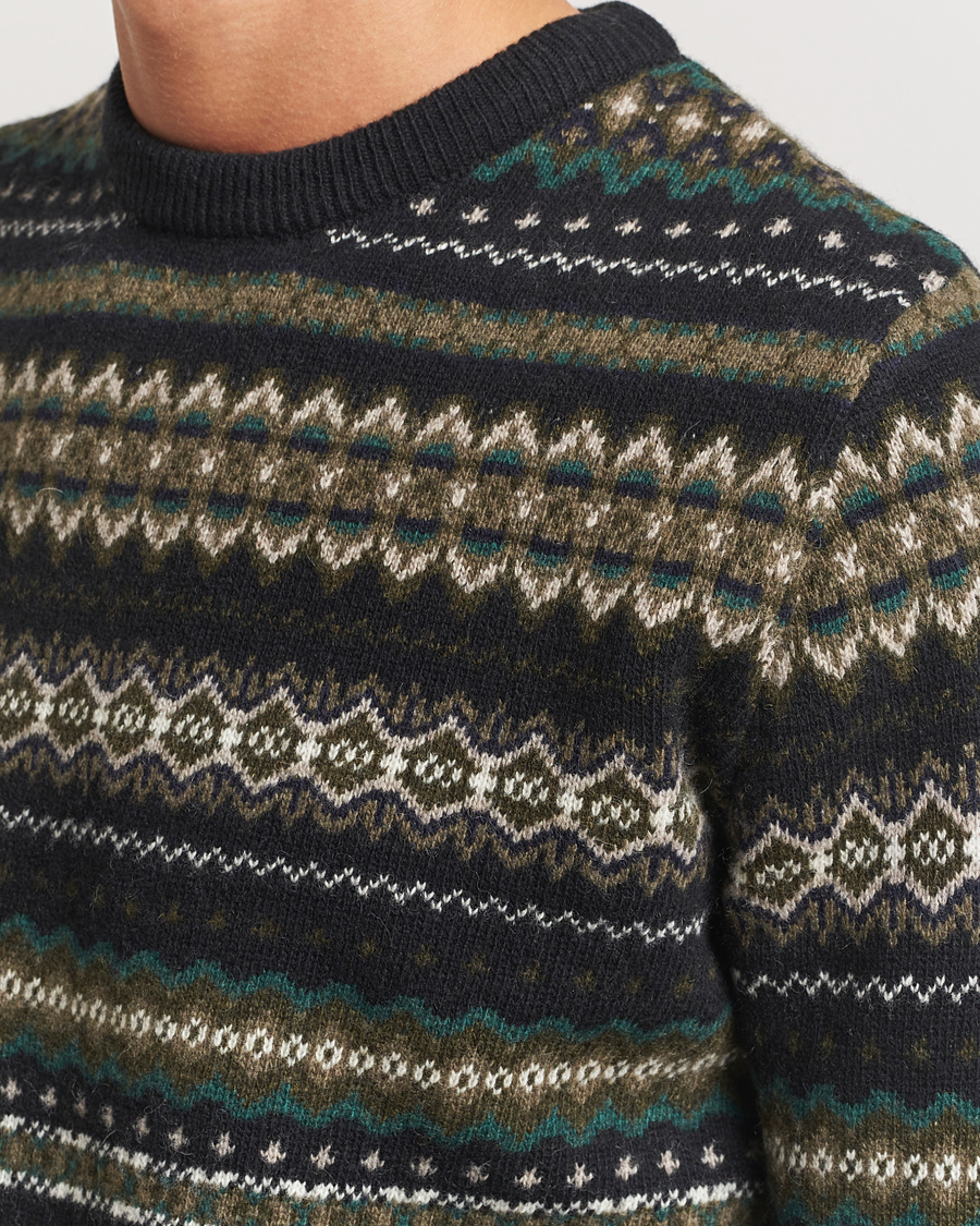 Herre | Trøjer | Barbour Lifestyle | Case Fairisle Crew Black