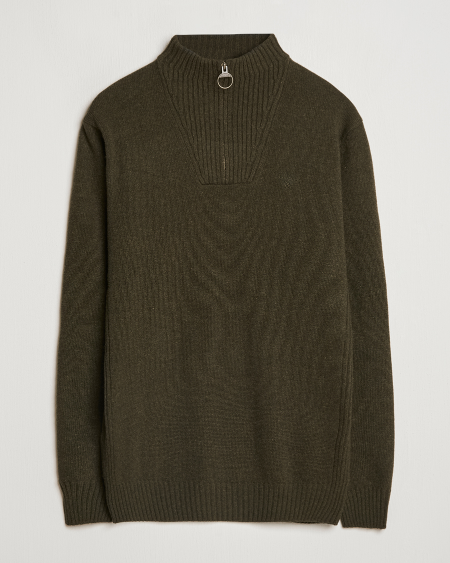 Herre | Trøjer | Barbour Lifestyle | Essential Lambswool Half Zip Seaweed