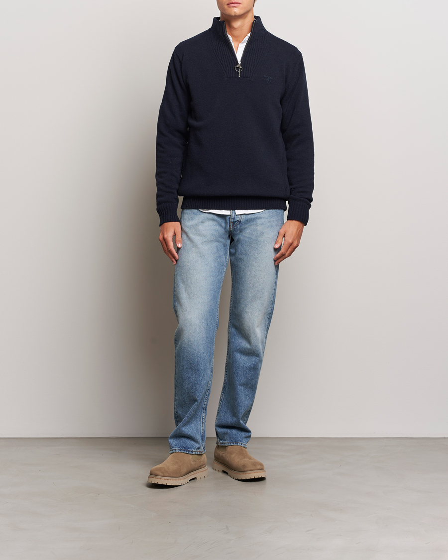 Herre | Trøjer | Barbour Lifestyle | Essential Lambswool Half Zip Navy