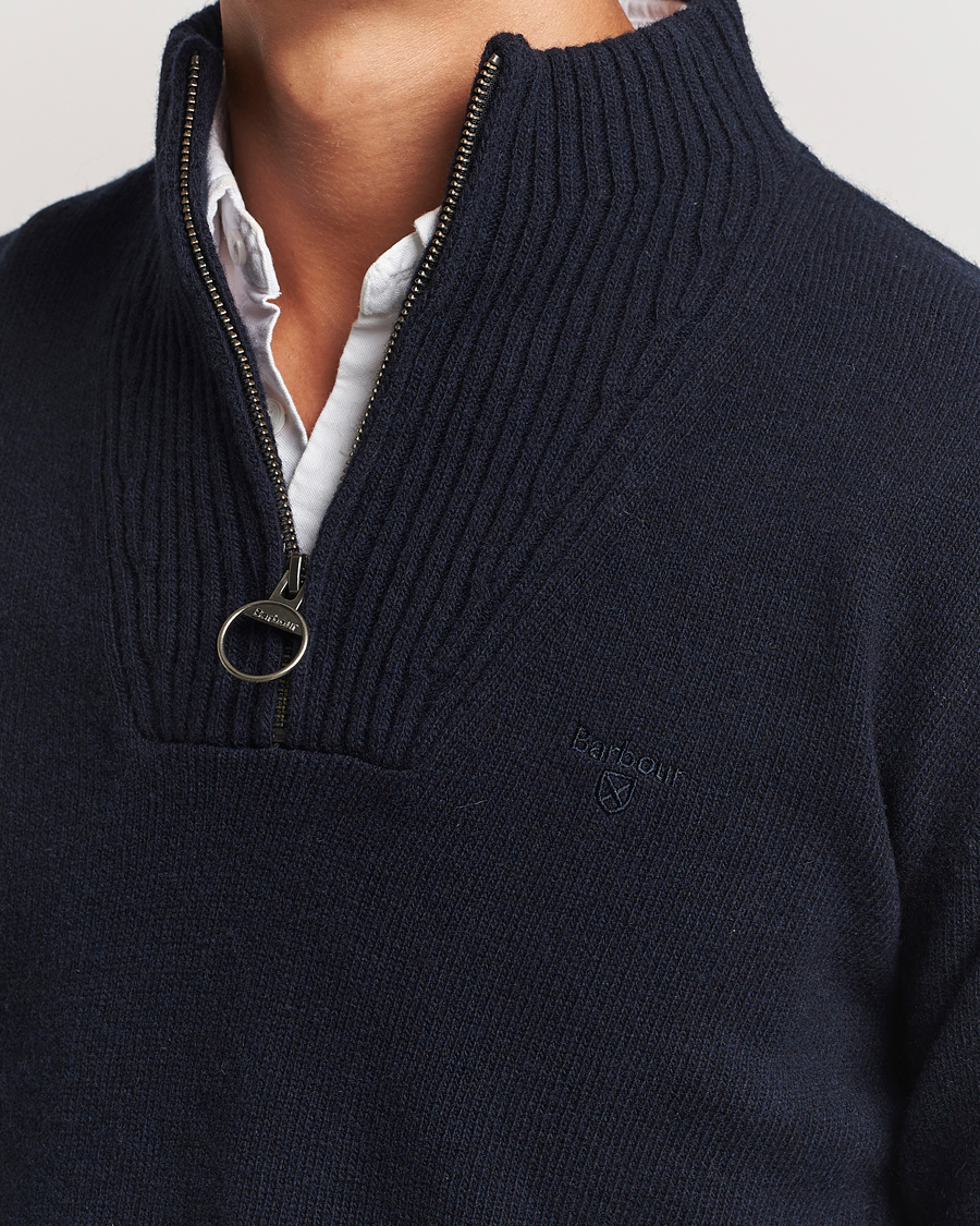 Herre | Trøjer | Barbour Lifestyle | Essential Lambswool Half Zip Navy