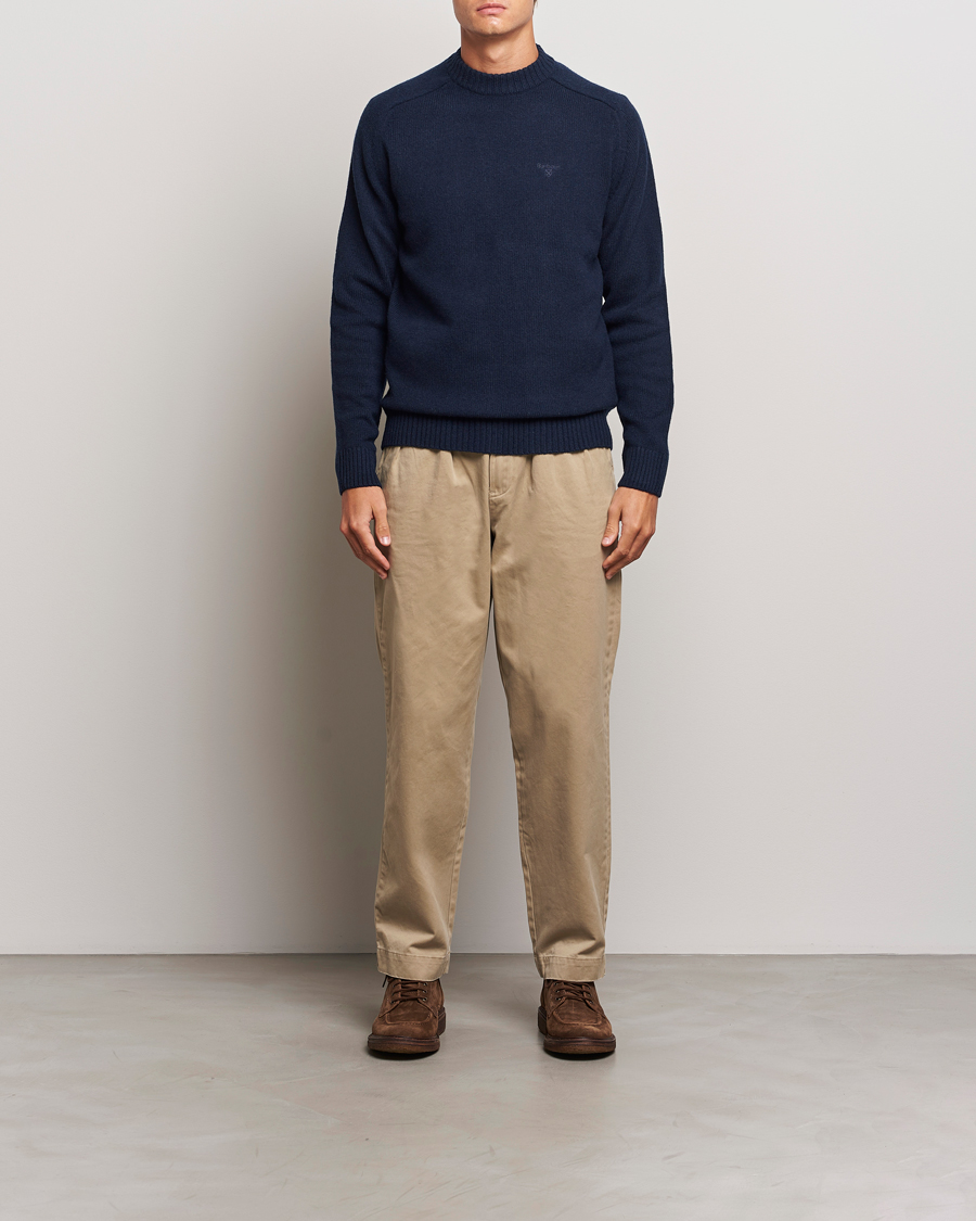 Herre | Trøjer | Barbour Lifestyle | Grangetown Lambswool Crewneck Navy
