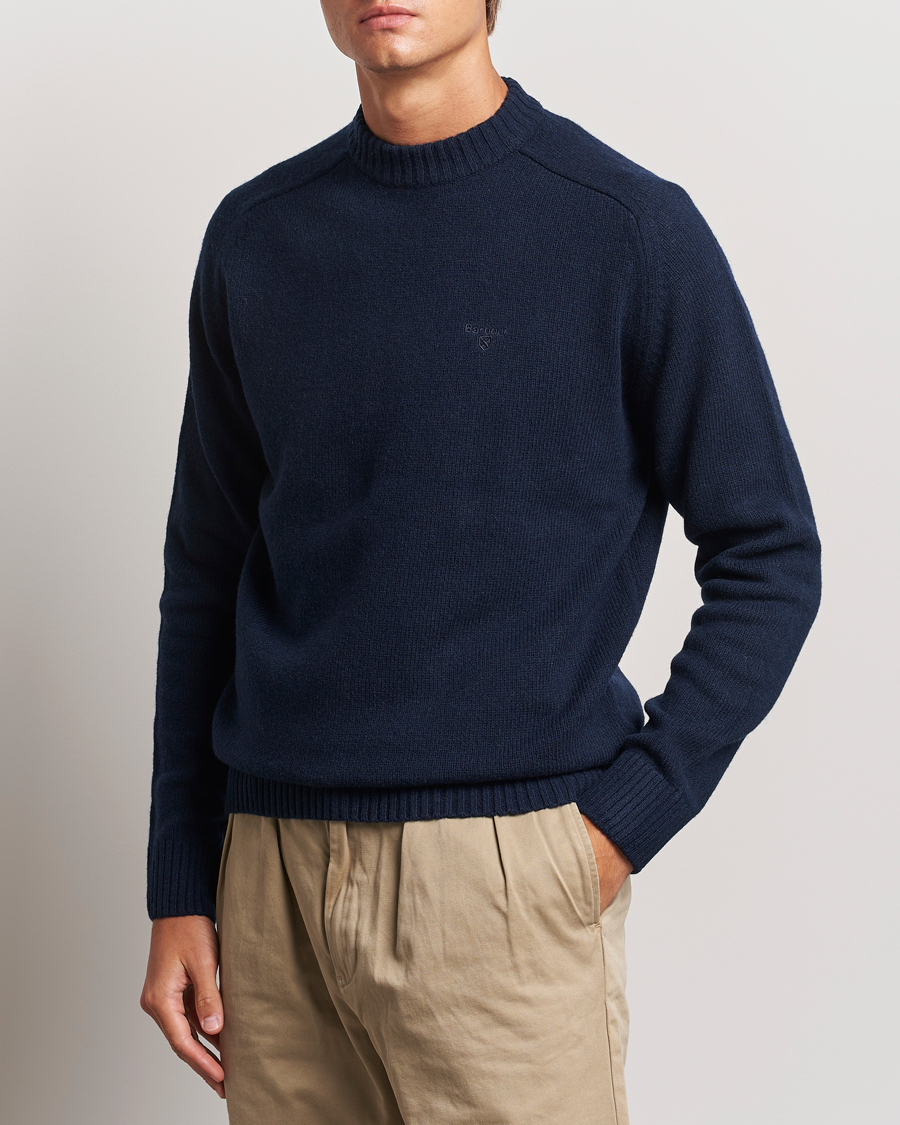 Herre | Trøjer | Barbour Lifestyle | Grangetown Lambswool Crewneck Navy