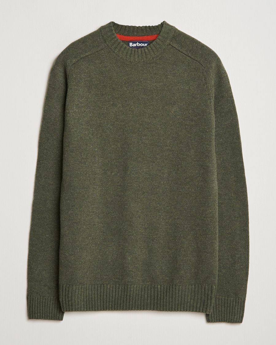 Herre | Trøjer | Barbour Lifestyle | Grangetown Lambswool Crewneck Olive