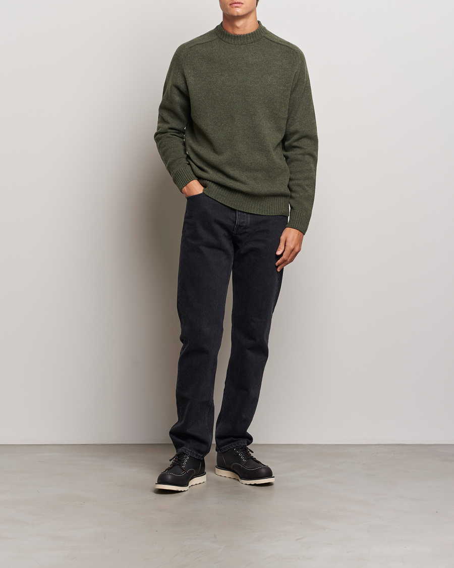 Herre | Trøjer | Barbour Lifestyle | Grangetown Lambswool Crewneck Olive