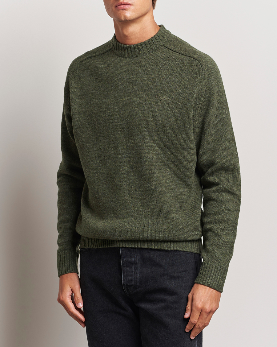 Herre | Trøjer | Barbour Lifestyle | Grangetown Lambswool Crewneck Olive