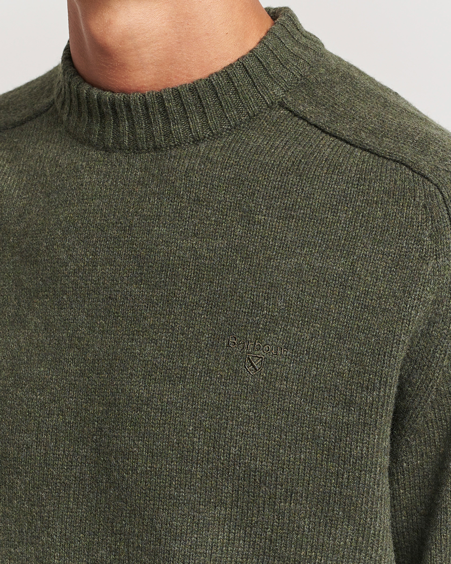 Herre | Trøjer | Barbour Lifestyle | Grangetown Lambswool Crewneck Olive