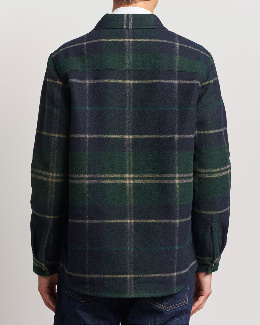 Herre | Skjorter | Barbour Lifestyle | Chapter Tailored Check Fleece Overshirt Green Loch