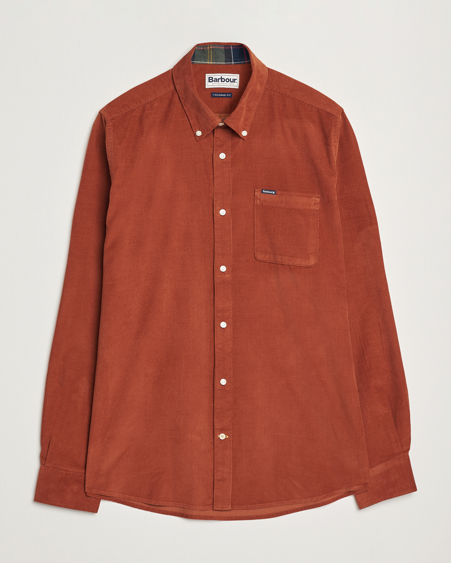 Herre | Skjorter | Barbour Lifestyle | Ramsey Corduroy Shirt Dark Ginger