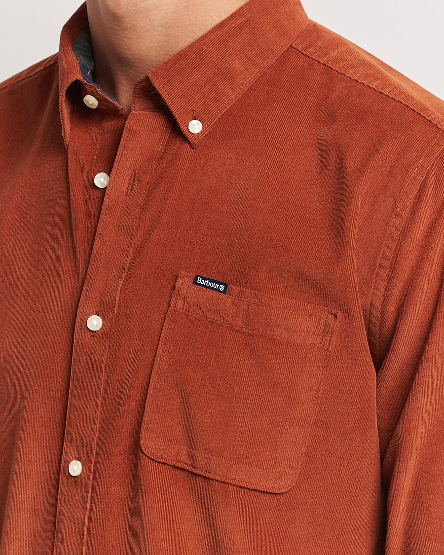 Herre | Skjorter | Barbour Lifestyle | Ramsey Corduroy Shirt Dark Ginger