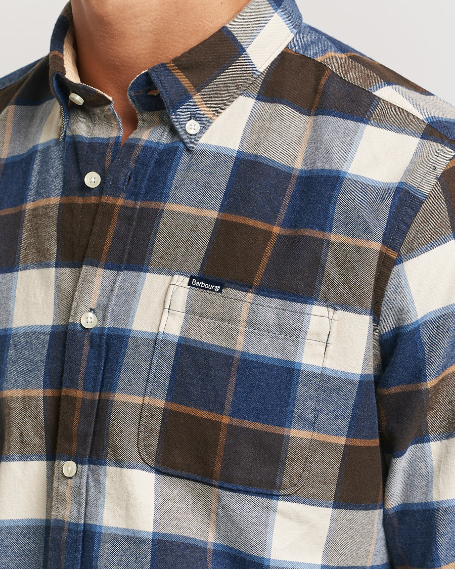 Herre | Skjorter | Barbour Lifestyle | Valley Check Flannel Shirt Ecru