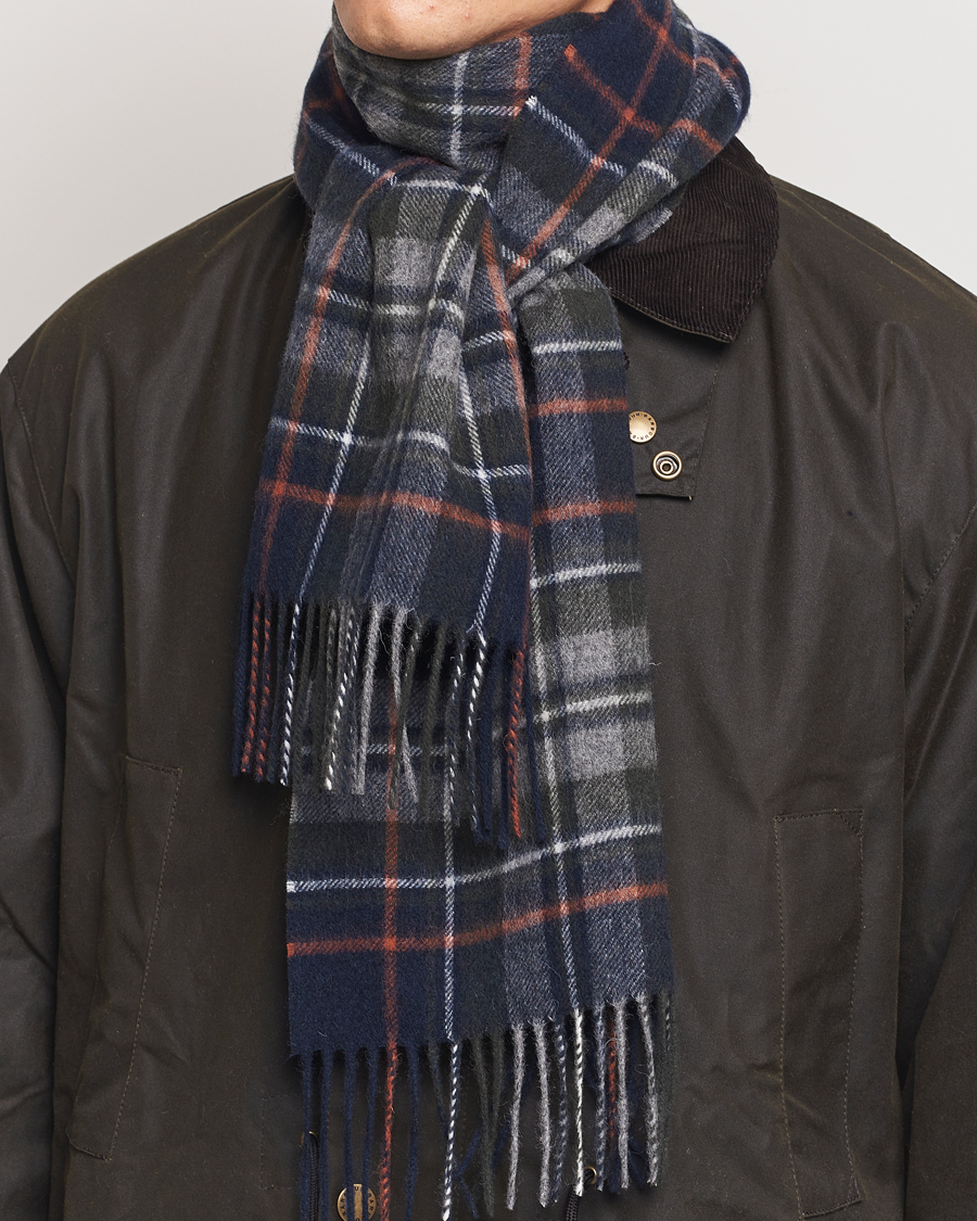 Herre | Barbour Lifestyle Lambswool/Cashmere New Check Tartan Navy/Dark Ginger | Barbour Lifestyle | Lambswool/Cashmere New Check Tartan Navy/Dark Ginger
