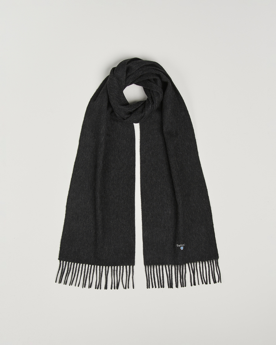 Herre | Halstørklæder | Barbour Lifestyle | Plain Lambswool Scarf Charcoal