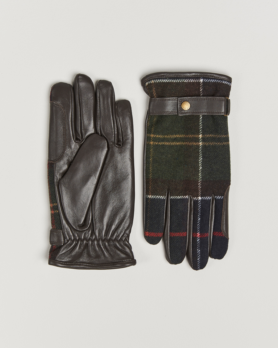 Herre | Barbour Lifestyle Newbrough Tartan Leather Gloves Classic Tartan | Barbour Lifestyle | Newbrough Tartan Leather Gloves Classic Tartan