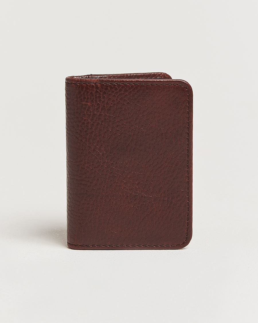 Herre | Loake 1880 Fenchurch Grained Leather Card Holder Dark Brown | Loake 1880 | Fenchurch Grained Leather Card Holder Dark Brown