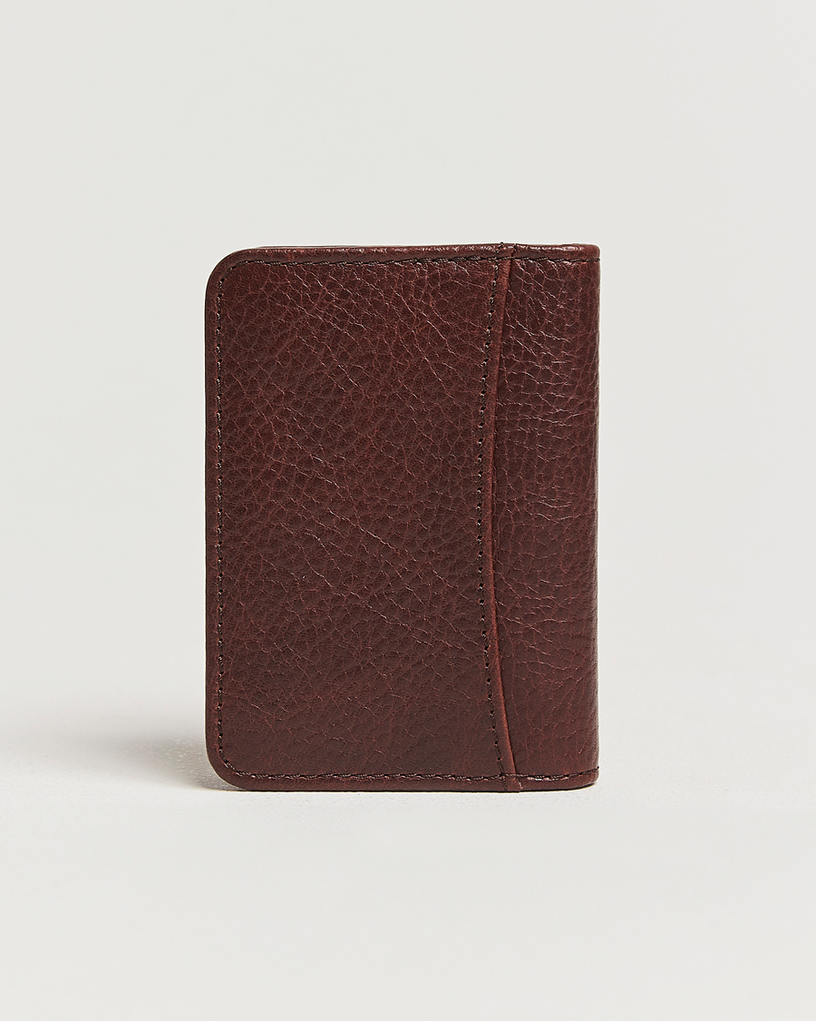Herre | Loake 1880 Fenchurch Grained Leather Card Holder Dark Brown | Loake 1880 | Fenchurch Grained Leather Card Holder Dark Brown