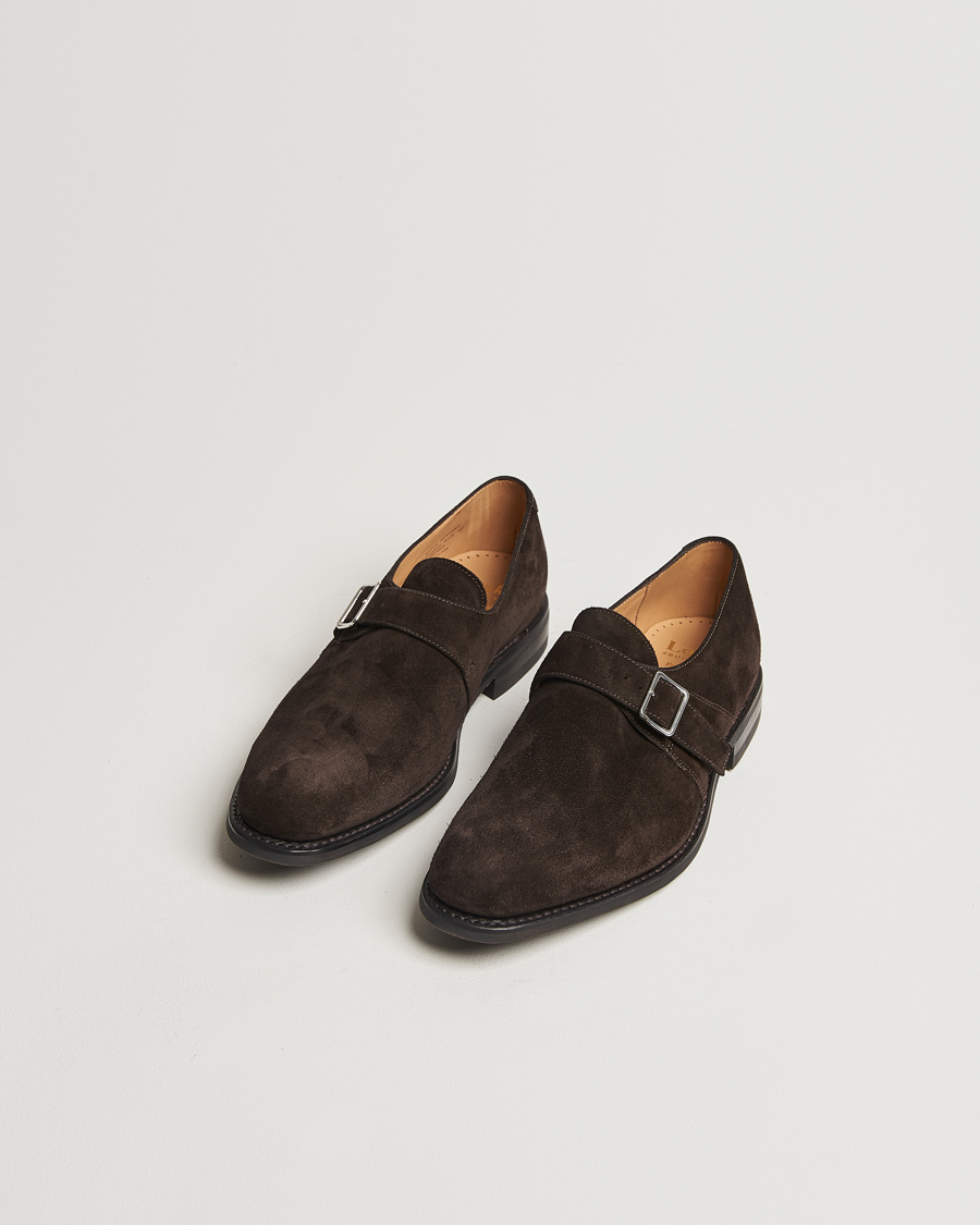 Herre | Monk straps | Loake 1880 | 357 Suede Single Monk Dark Brown