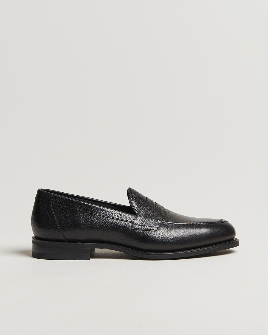 Herre | Loafers | Loake Shoemakers | Loake 1880 Imperial Grained Penny Loafer Black