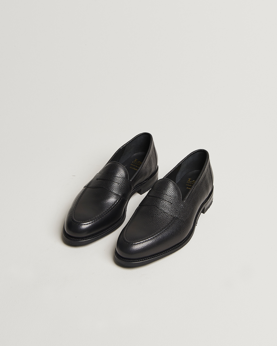 Herre | Loafers | Loake Shoemakers | Loake 1880 Imperial Grained Penny Loafer Black