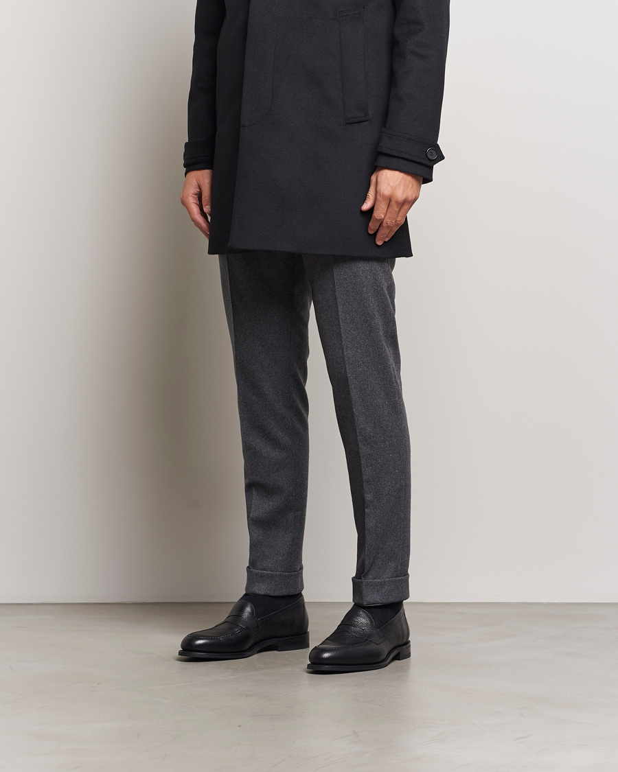 Herre | Loafers | Loake Shoemakers | Loake 1880 Imperial Grained Penny Loafer Black