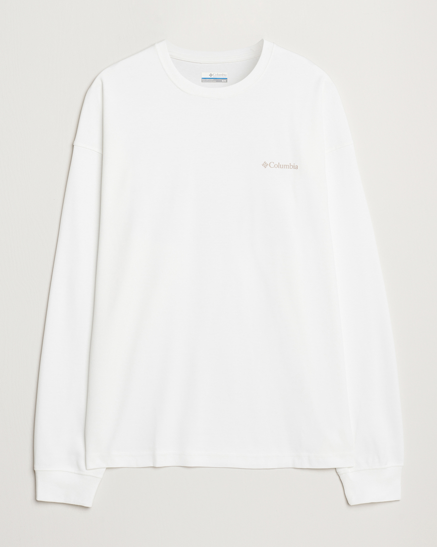 Herre | T-Shirts | Columbia | Duxbery Relaxed Long Sleeve T-Shirt White
