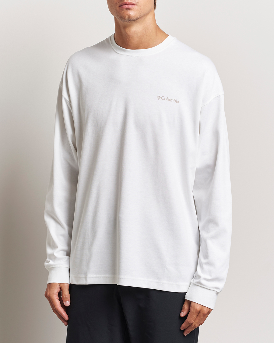Herre | T-Shirts | Columbia | Duxbery Relaxed Long Sleeve T-Shirt White