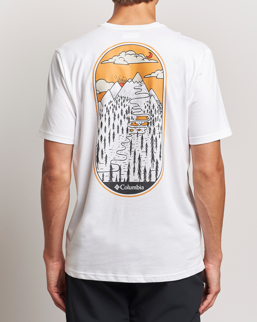Herre | T-Shirts | Columbia | Rockaway River Back T-Shirt White