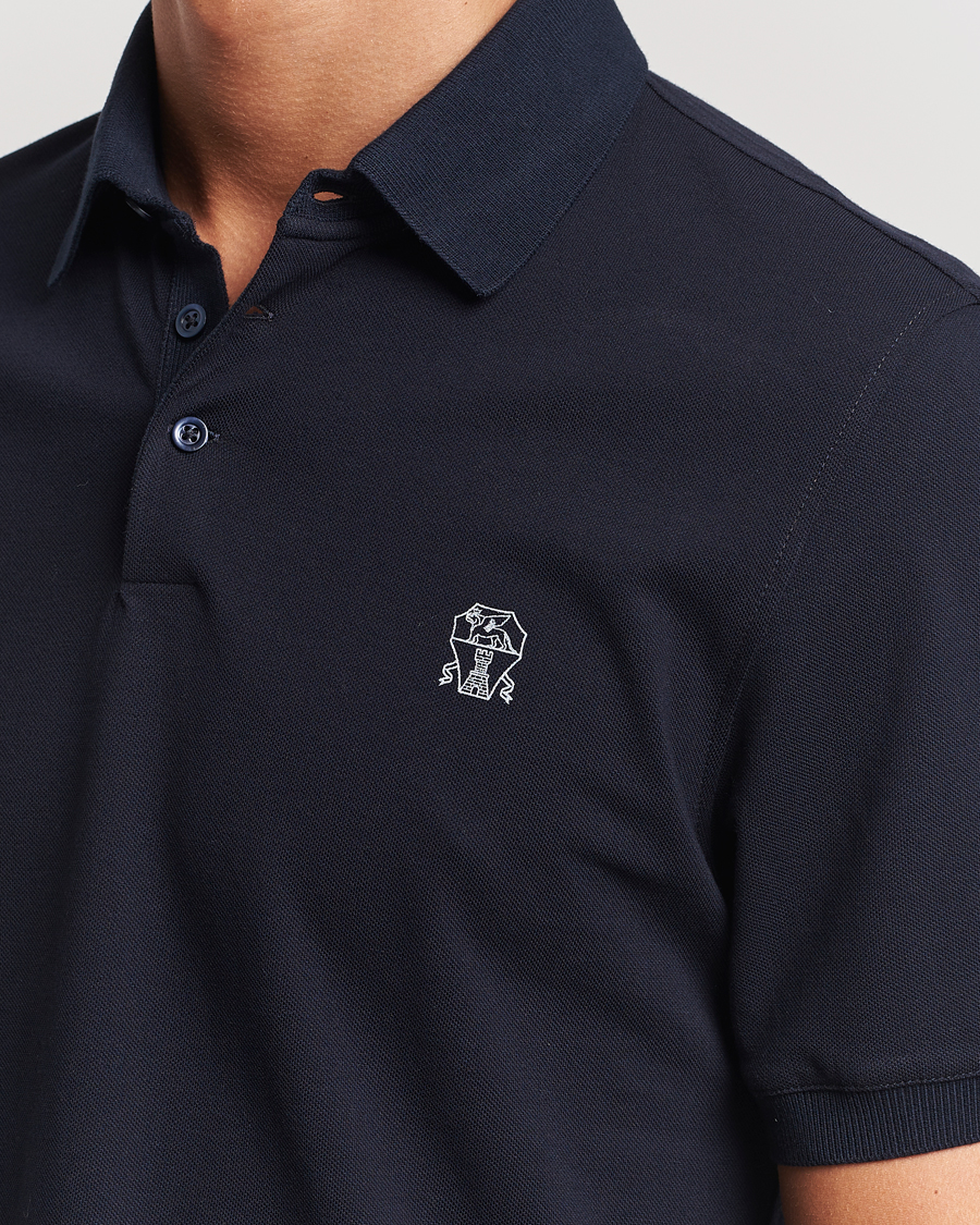 Herre | Polotrøjer | Brunello Cucinelli | Short Sleeve Logo Polo Navy