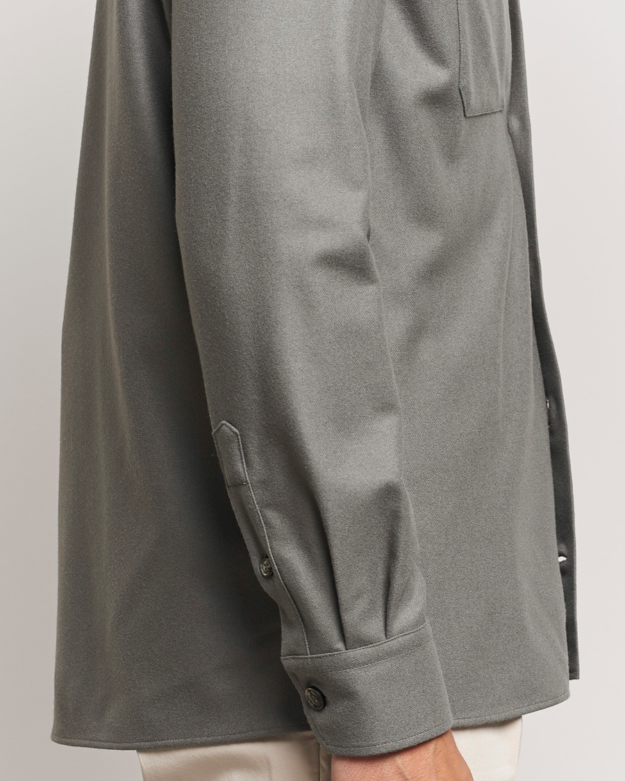 Herre | Skjorter | Brunello Cucinelli | Double Pocket Overshirt Olive