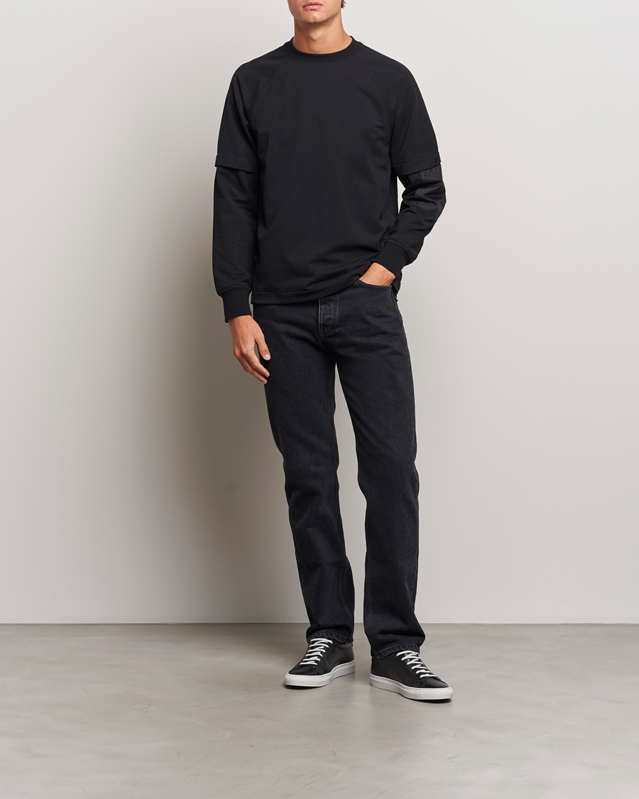 Herre | Trøjer | C.P. Company | Metropolis Fleece Cotton Pertex Crew Neck Black