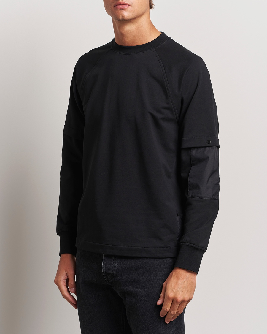 Herre | Trøjer | C.P. Company | Metropolis Fleece Cotton Pertex Crew Neck Black
