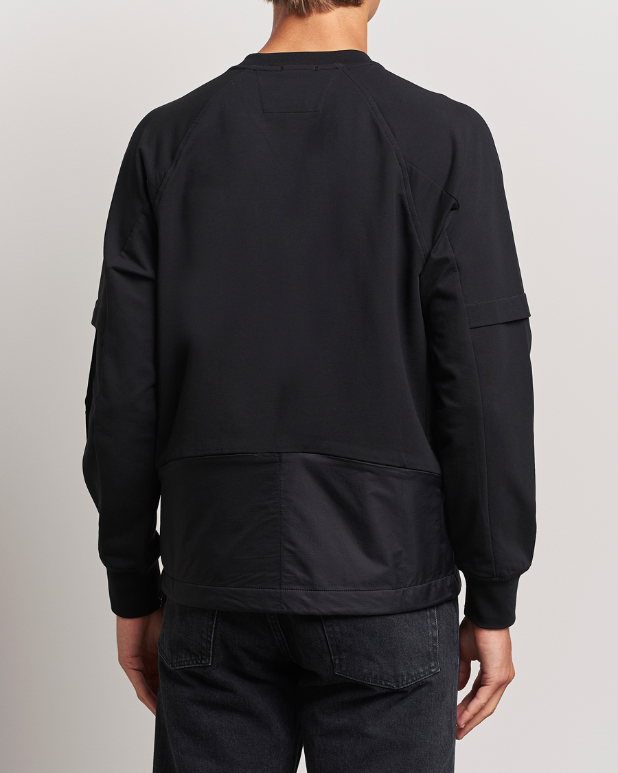 Herre | Trøjer | C.P. Company | Metropolis Fleece Cotton Pertex Crew Neck Black