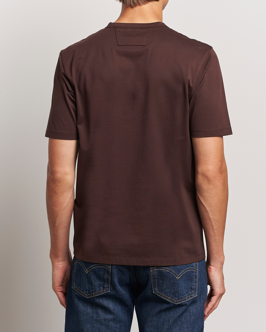 Herre | T-Shirts | C.P. Company | Metropolis Mercerized Chest Logo T-Shirts Brown