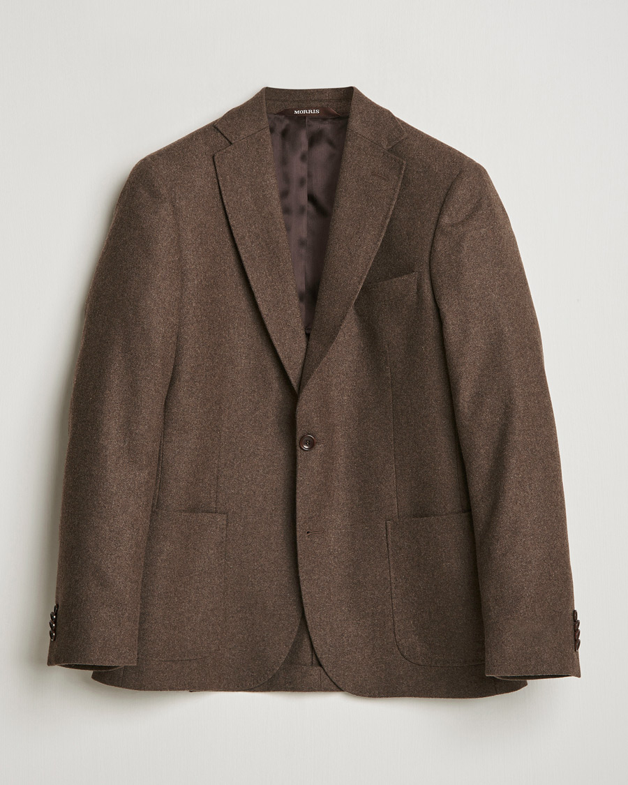 Herre | Blazere & jakker | Morris | Flannel Wool Blazer Brown