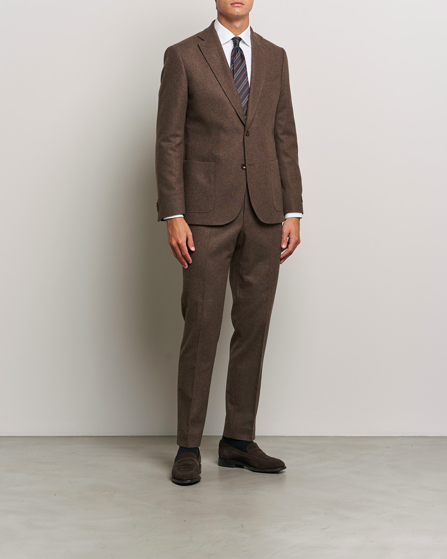 Herre | Blazere & jakker | Morris | Flannel Wool Blazer Brown