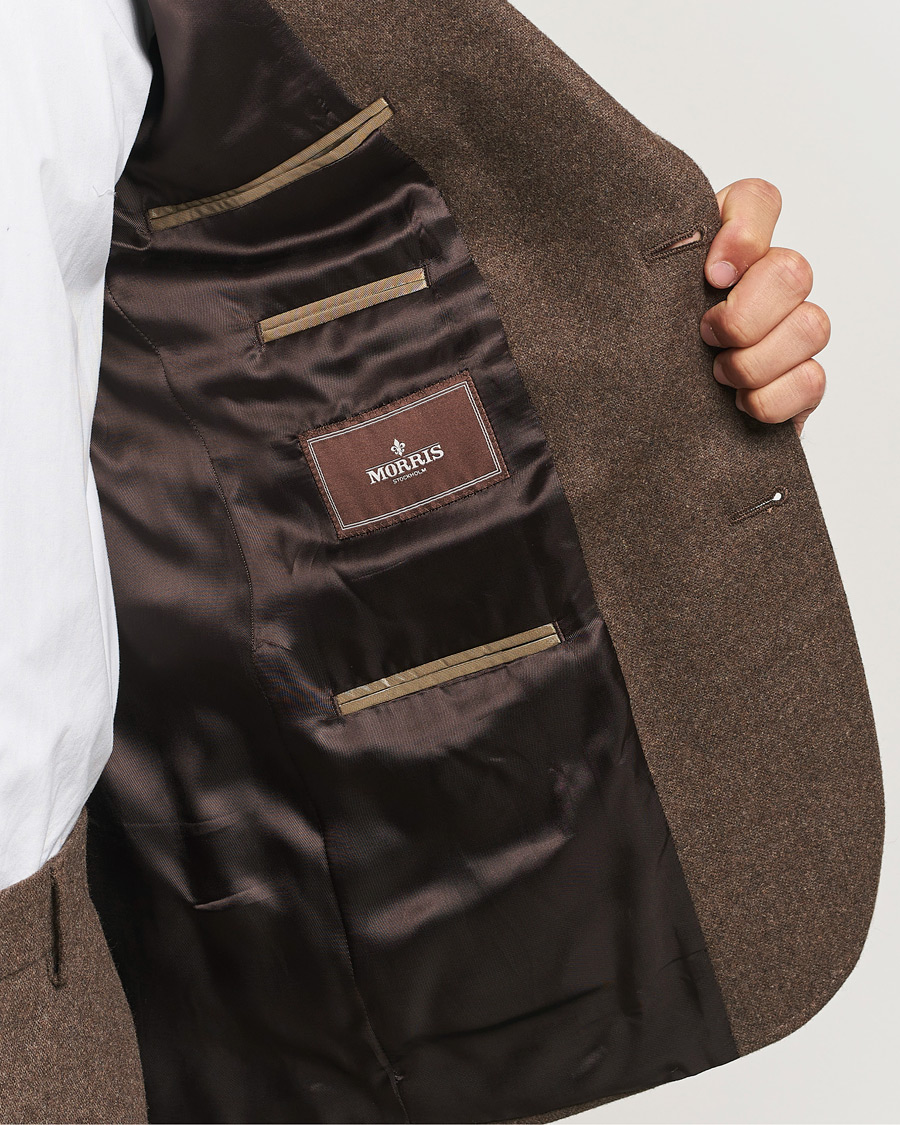 Herre | Blazere & jakker | Morris | Flannel Wool Blazer Brown