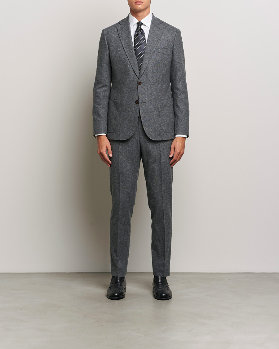 Herre | Blazere & jakker | Morris | Flannel Wool Blazer Grey