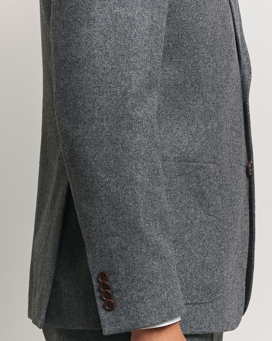 Herre | Blazere & jakker | Morris | Flannel Wool Blazer Grey