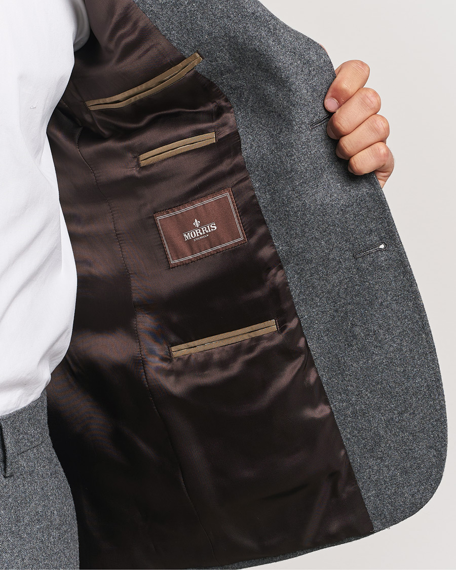 Herre | Blazere & jakker | Morris | Flannel Wool Blazer Grey