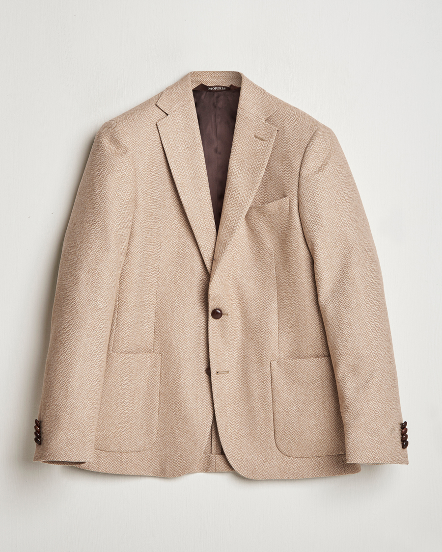 Herre | Blazere & jakker | Morris | Tweed Herringbone Blazer Brown