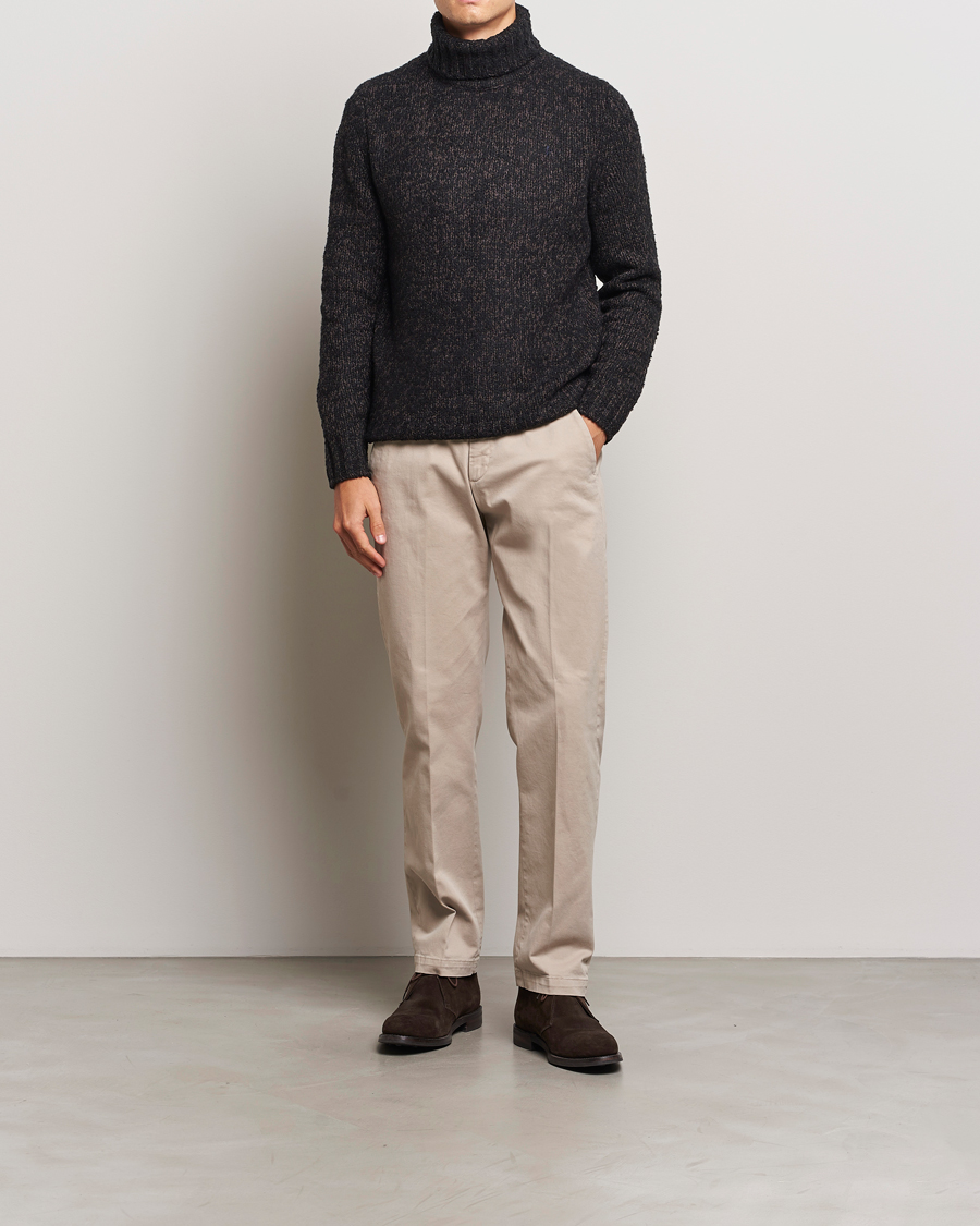 Herre | Trøjer | Morris | Herbert Heavy Knitted Rollneck Brown