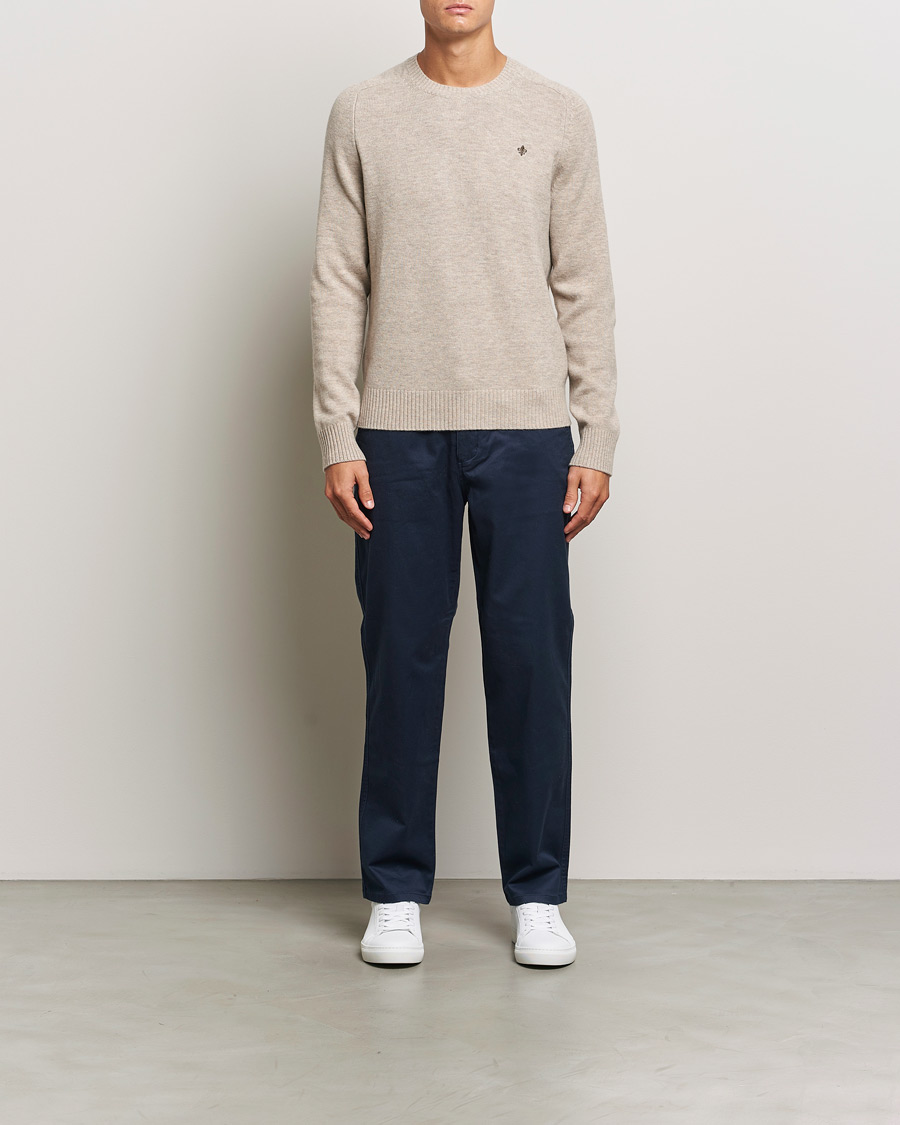 Herre | Trøjer | Morris | Hertford Merino Crew Neck Khaki