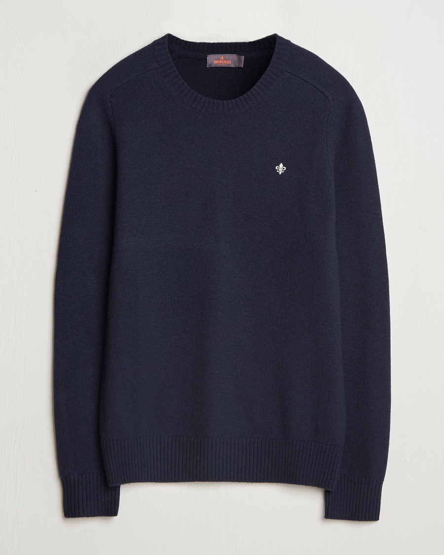 Herre | Trøjer | Morris | Hertford Merino Crew Neck Navy