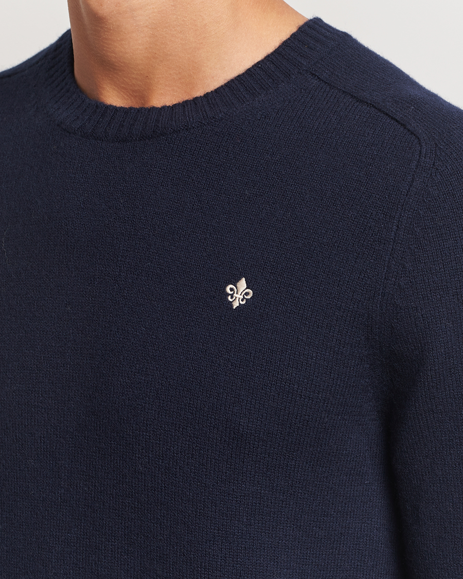 Herre | Trøjer | Morris | Hertford Merino Crew Neck Navy