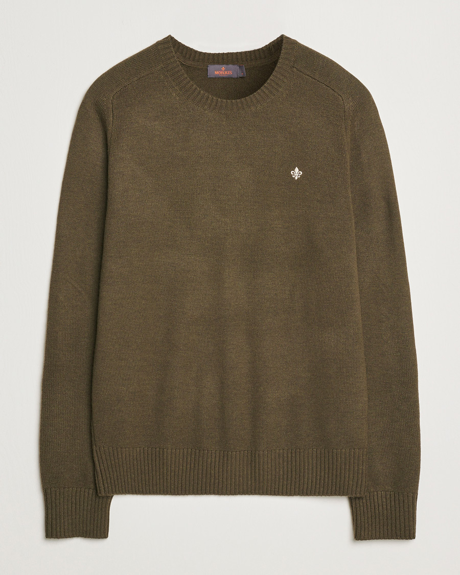 Herre | Trøjer | Morris | Hertford Merino Crew Neck Olive
