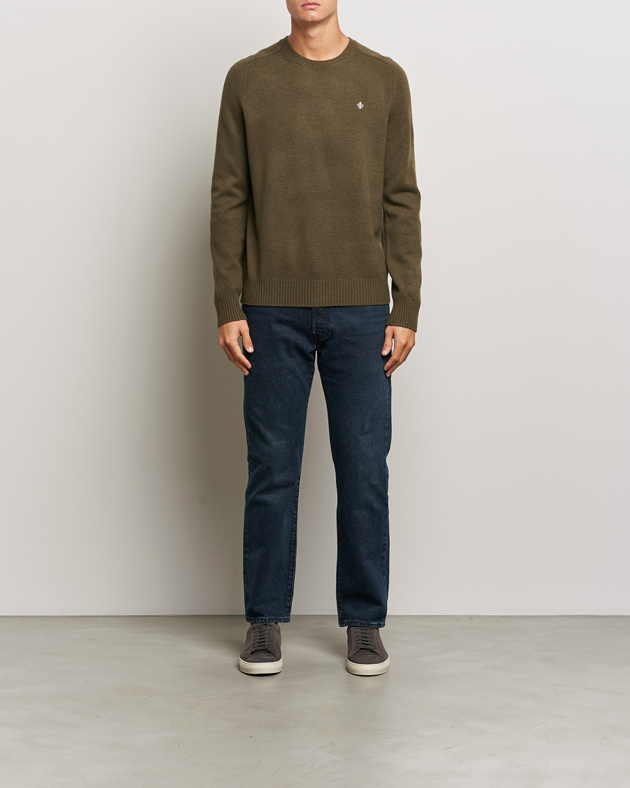 Herre | Trøjer | Morris | Hertford Merino Crew Neck Olive