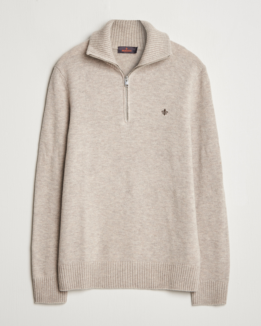 Herre | Trøjer | Morris | Hertford Merino Half Zip Khaki
