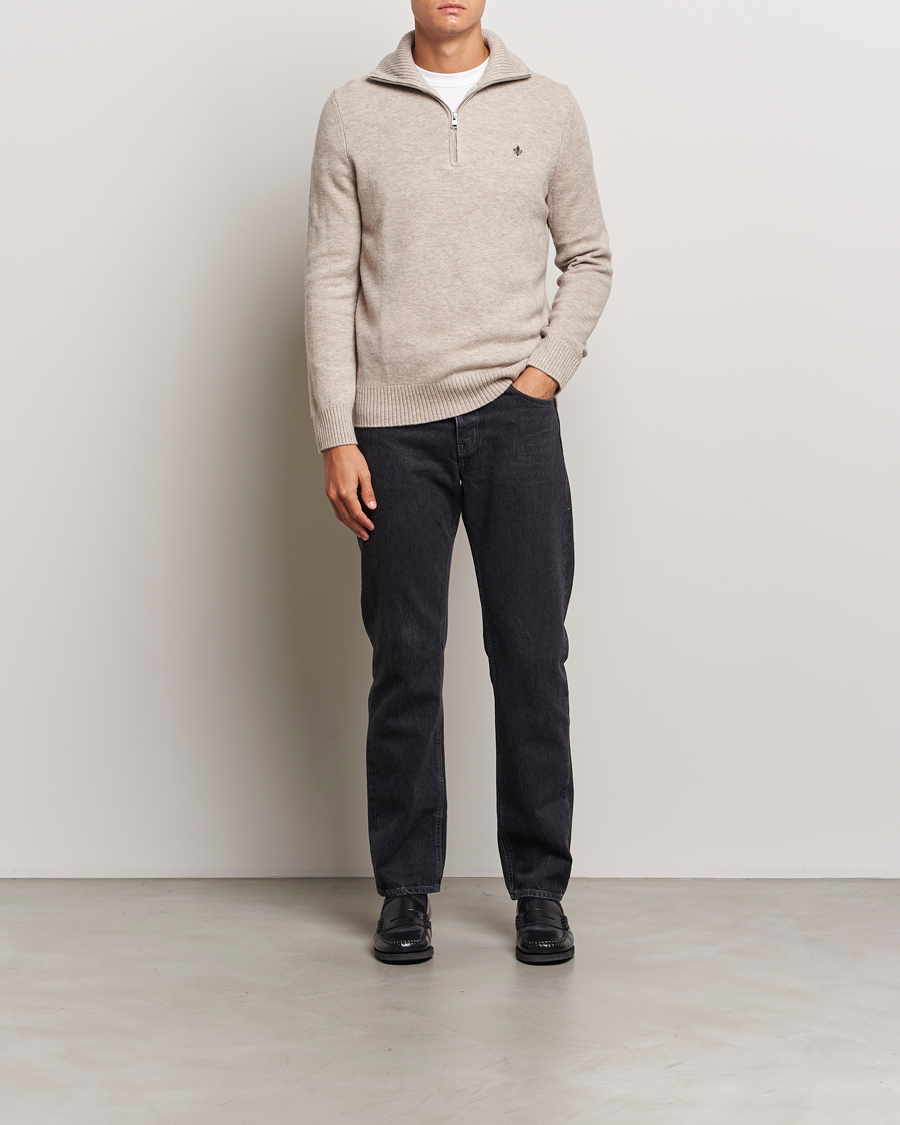 Herre | Trøjer | Morris | Hertford Merino Half Zip Khaki